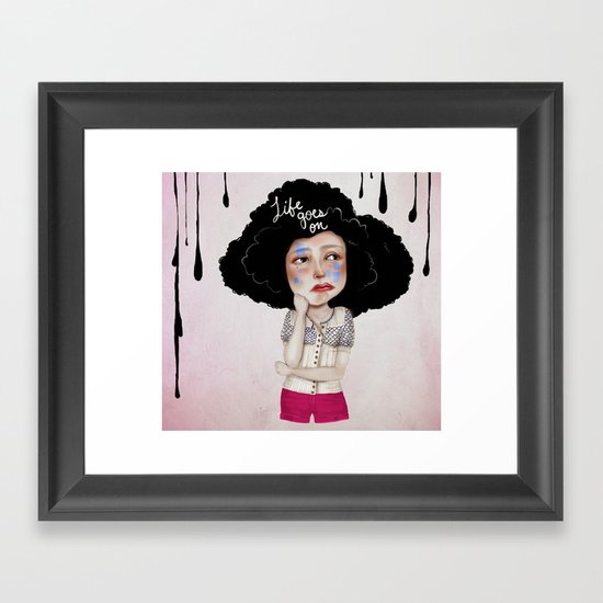 Life goes on Framed Art Print