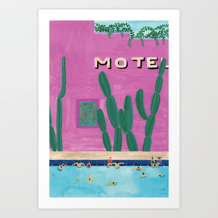 Motel Pool Art Print