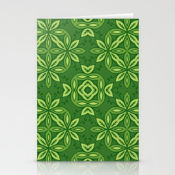 Green Oriental Design Stationery Cards