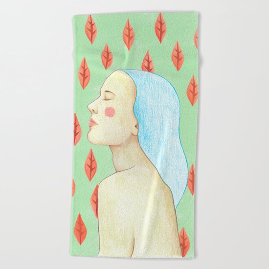 girl love portrait Beach Towel
