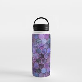 Purple geometric hexagonal elegant & luxury pattern Water Bottle