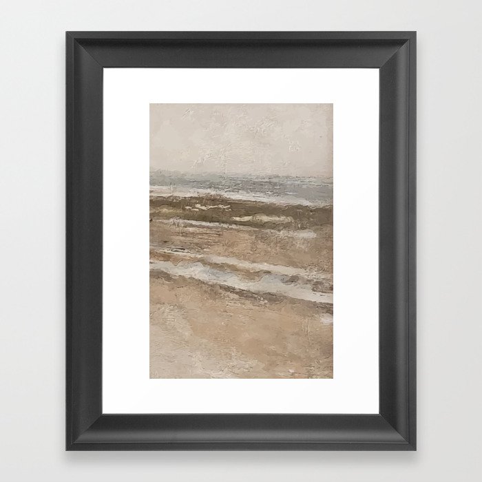 Neutral Painting Seascape | Coastal 3/3 Framed Art Print