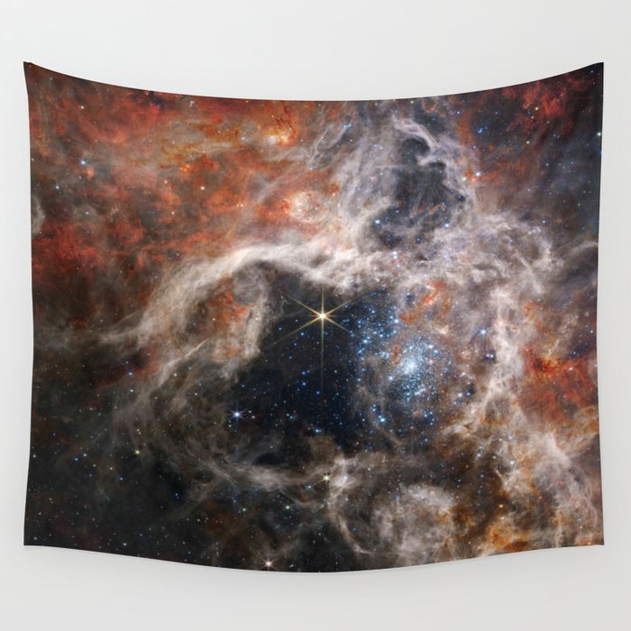 Nasa and esa picture 70 : Tarantula Nebula by James Webb telescope Wall Tapestry