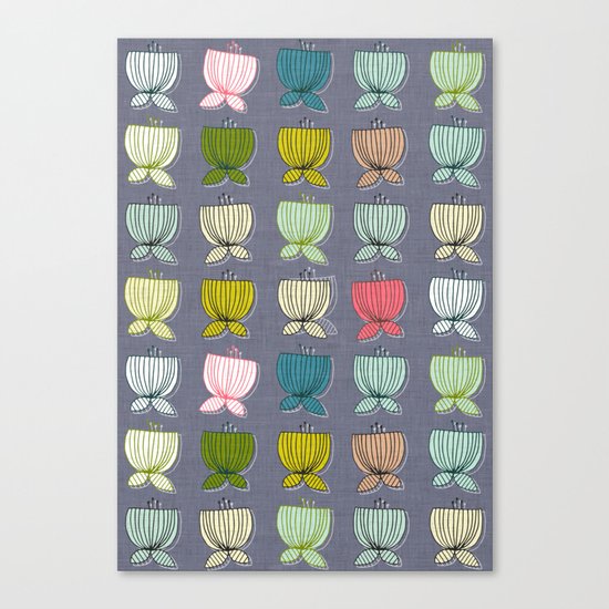 flower cups amethyst art Canvas Print