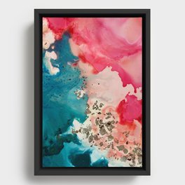 Ocean Ink Framed Canvas