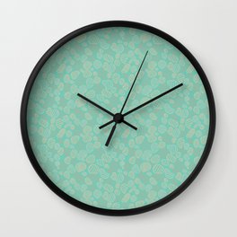 Pebble Splash - Aqua Wall Clock