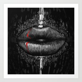 iss lips Art Print | Illustration, Digital, Sci-Fi, Abstract 