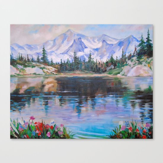 Mountain lake Canvas Print