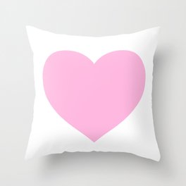 Heart (Pink & White) Throw Pillow
