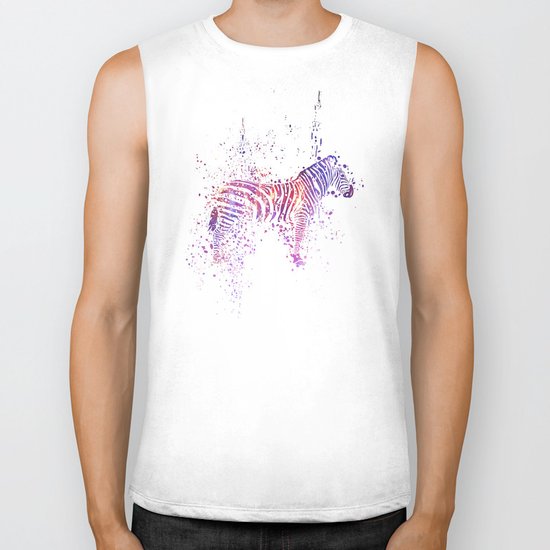 Cosmic Zebra Biker Tank