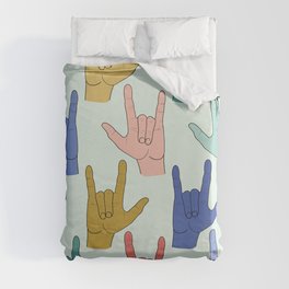 I Love You (Icy Hot Palette) Duvet Cover