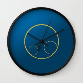 Simple & Modern design(Blue & Gold) Wall Clock