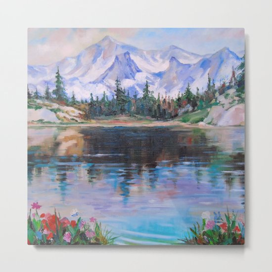 Mountain lake Metal Print