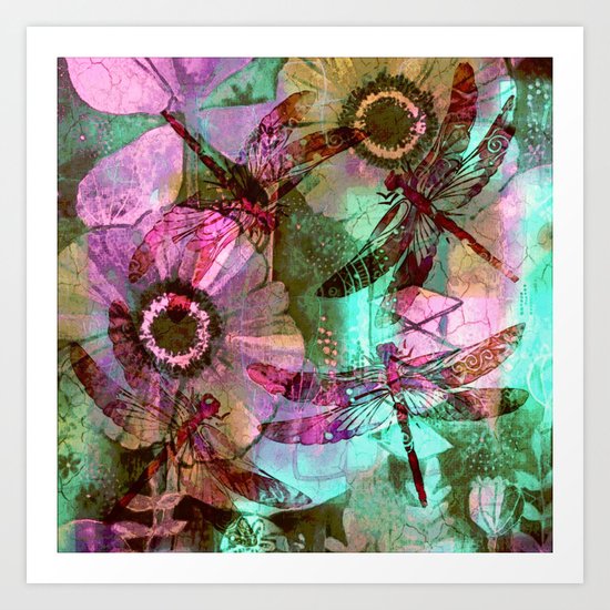 Dragonflies in a Dream Art Print
