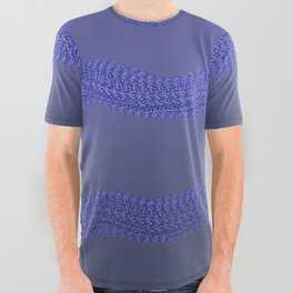 Ribbons with delicate textures - Blues and lilac All Over Graphic Tee