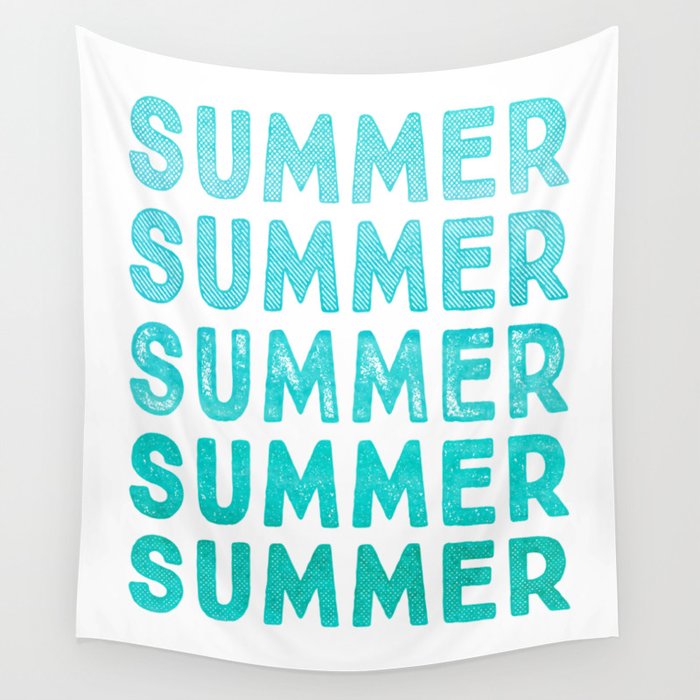 SUMMER - simply typography Wall Tapestry