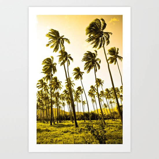 Golden Palms Art Print