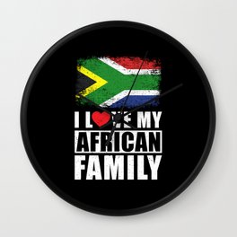 African Family Wall Clock