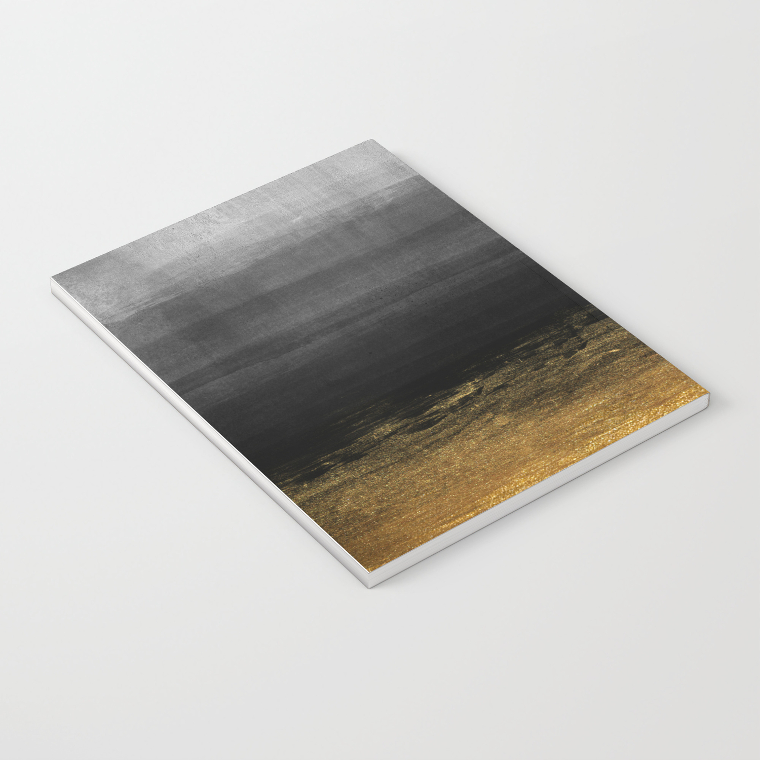 Black And Gold Grunge Stripes On Modern Grey Concrete Abstract