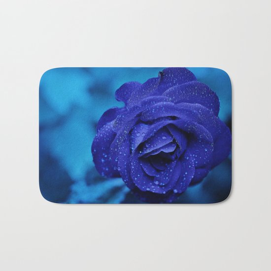 blue rose Bath Mat
