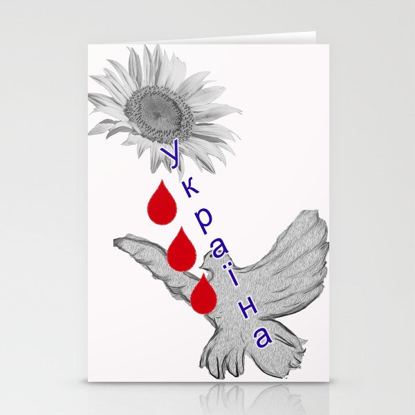 Ukraine : Peace and love Stationery Cards