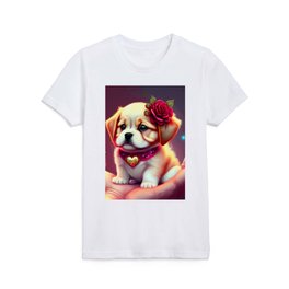 Valentine Puppy Kids T Shirt