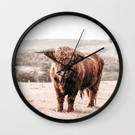 Highland Cow Wall Clock