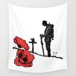 Lest We Forget - Poppy Day Wall Tapestry