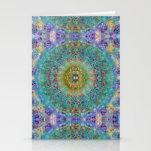 Colorful Mesmerizing Mandala Pattern Art  Stationery Cards