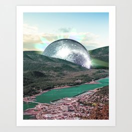 Shiny Disco Ball Art Print