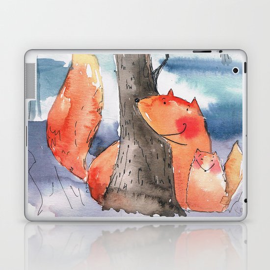 Spring foxes Laptop & iPad Skin