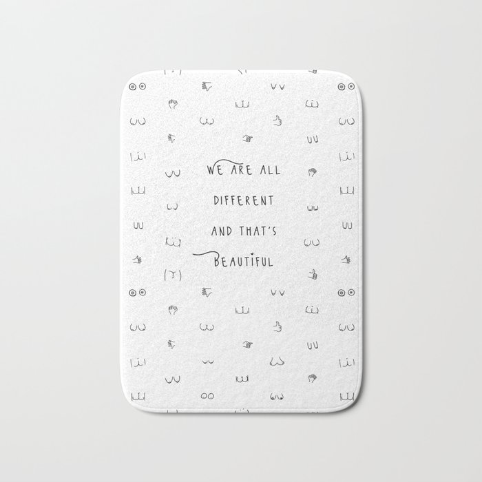 We are all different and that's Beautiful - Butts and boobies Bath Mat