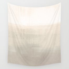 Beige and Taupe Horizon Minimalist Abstract Landscape Wall Tapestry