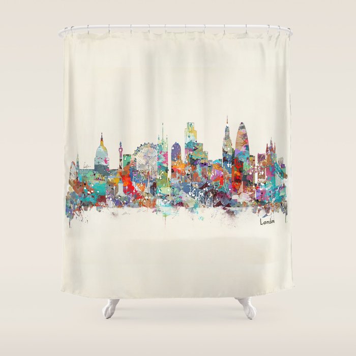 london city skyline Shower Curtain by bri.buckley Society6