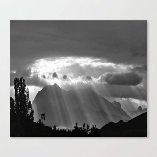 Rays From The Sky Canvas Print