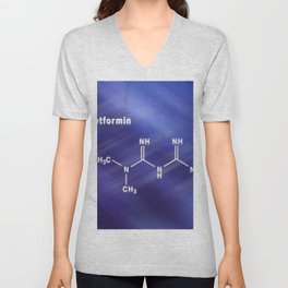 Metformin diabetes drug, Structural chemical formula V Neck T Shirt