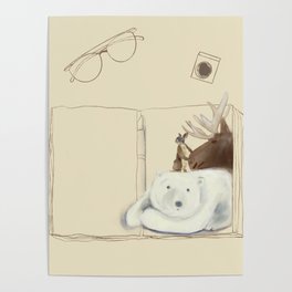 'Dear Diary' Animal Art Print Poster