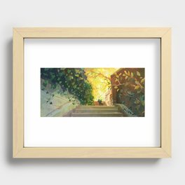Cat in Forest Recessed Framed Print