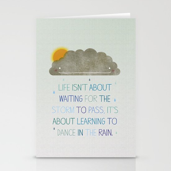Dance in the Rain Stationery Cards