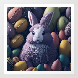 easter bunny illustration Art Print