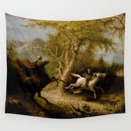 John Quidor Legend of Sleepy Hollow Headless Horseman Pursuing Ichabod Crane 1858 Wall Tapestry
