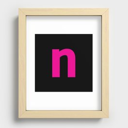 letter N (Magenta & Black) Recessed Framed Print