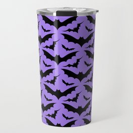 Purple and Black Bats Travel Mug