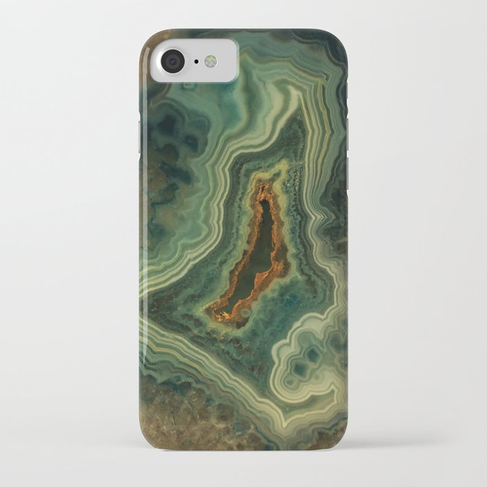 The world of gems - green agate iPhone Case