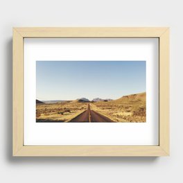 Golden Rolling Hills Road Recessed Framed Print