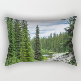 Mountain Top Pond Rectangular Pillow