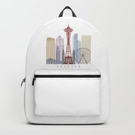 Seattle V2 skyline poster Backpack
