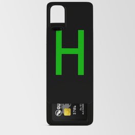 LETTER H (GREEN-BLACK) Android Card Case