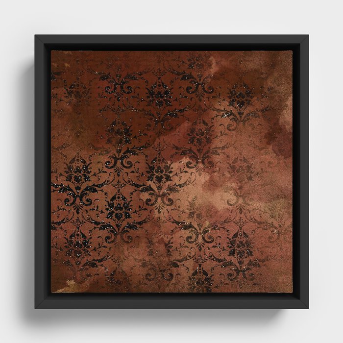 Beautiful Glimmer Design Framed Canvas