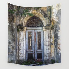 Derelict Doorway Wall Tapestry